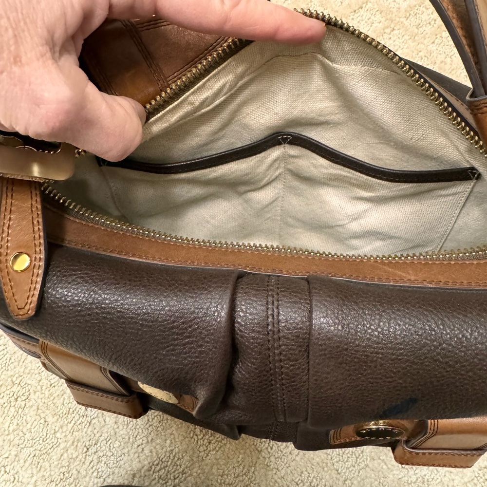 Y2K Michael Kors Leather Satchel Bag Horse Bit Details - Picture 10 of 12